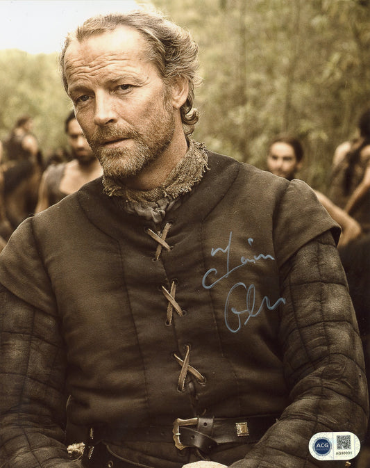 IAIN GLEN SIGNED GAME OF THRONES 8X10 PHOTO (12) ALSO ACG CERTIFICATION