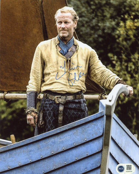 IAIN GLEN SIGNED GAME OF THRONES 8X10 PHOTO (13) ALSO ACG CERTIFICATION