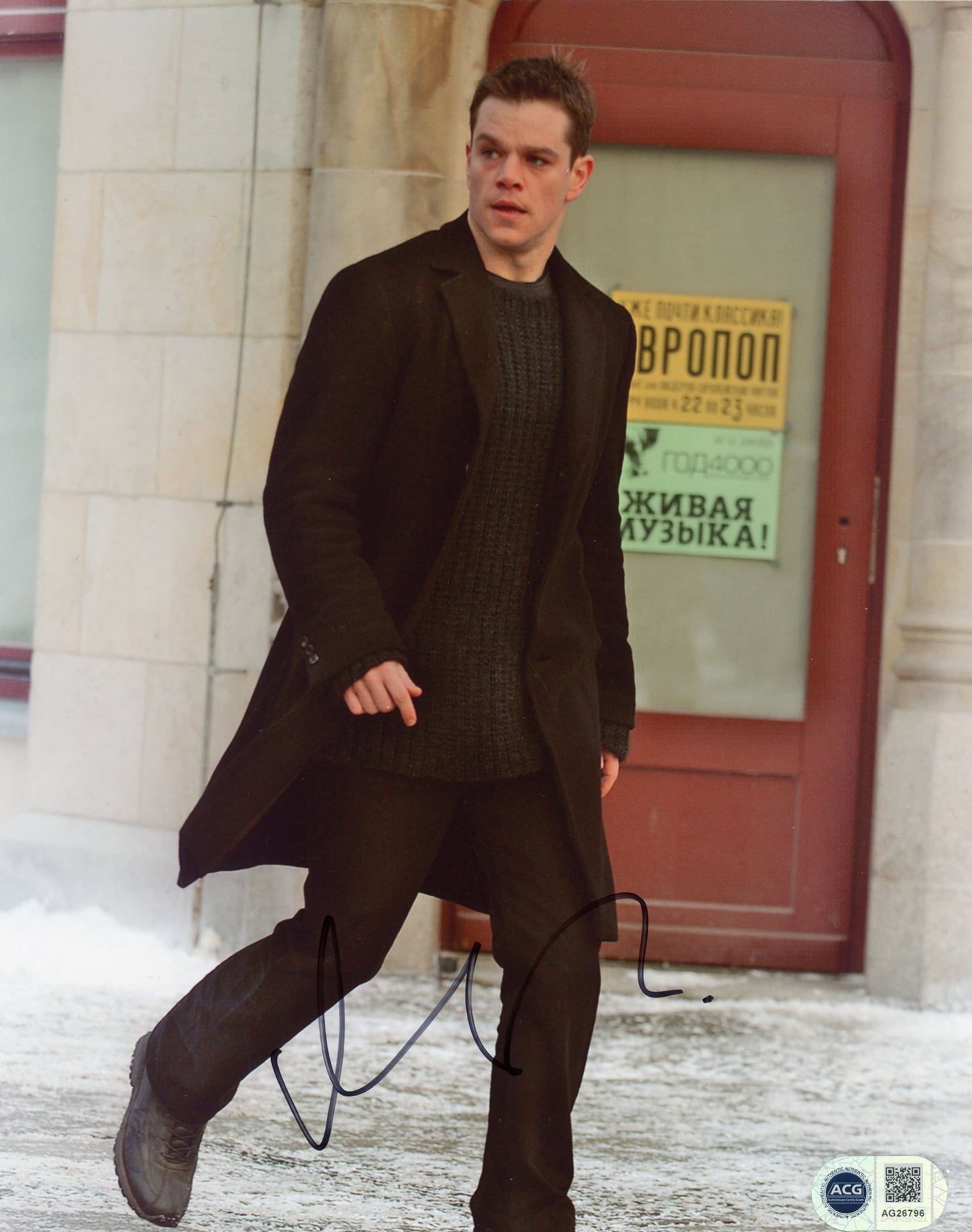 MATT DAMON SIGNED BOURNE 8X10 PHOTO (2) ALSO ACG CERT AUTHENTICATION