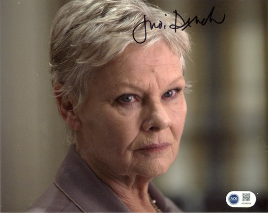 JUDI DENCH SIGNED BOND 10X8 PHOTO (1) ALSO ACG CERT AUTHENTICATION