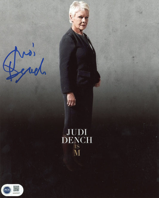 JUDI DENCH SIGNED BOND 10X8 PHOTO (6) ALSO ACG CERT AUTHENTICATION