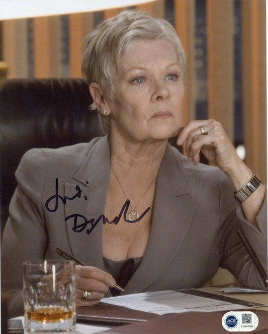 JUDI DENCH SIGNED BOND 10X8 PHOTO (8) ALSO ACG CERT AUTHENTICATION