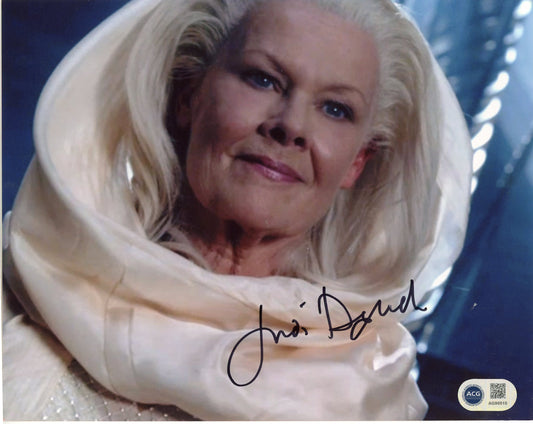 JUDI DENCH SIGNED THE CHRONICLES OF RIDDICK 10X8 PHOTO ALSO ACG CERT AUTHENTICATION