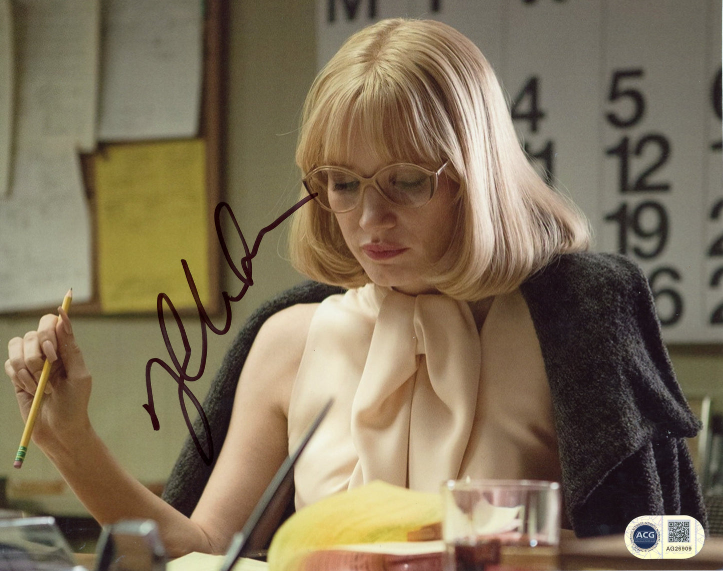 JESSICA CHASTAIN SIGNED A MOST VIOLENT YEAR 10X8 PHOTO (2) ALSO ACG CERT AUTHENTICATION