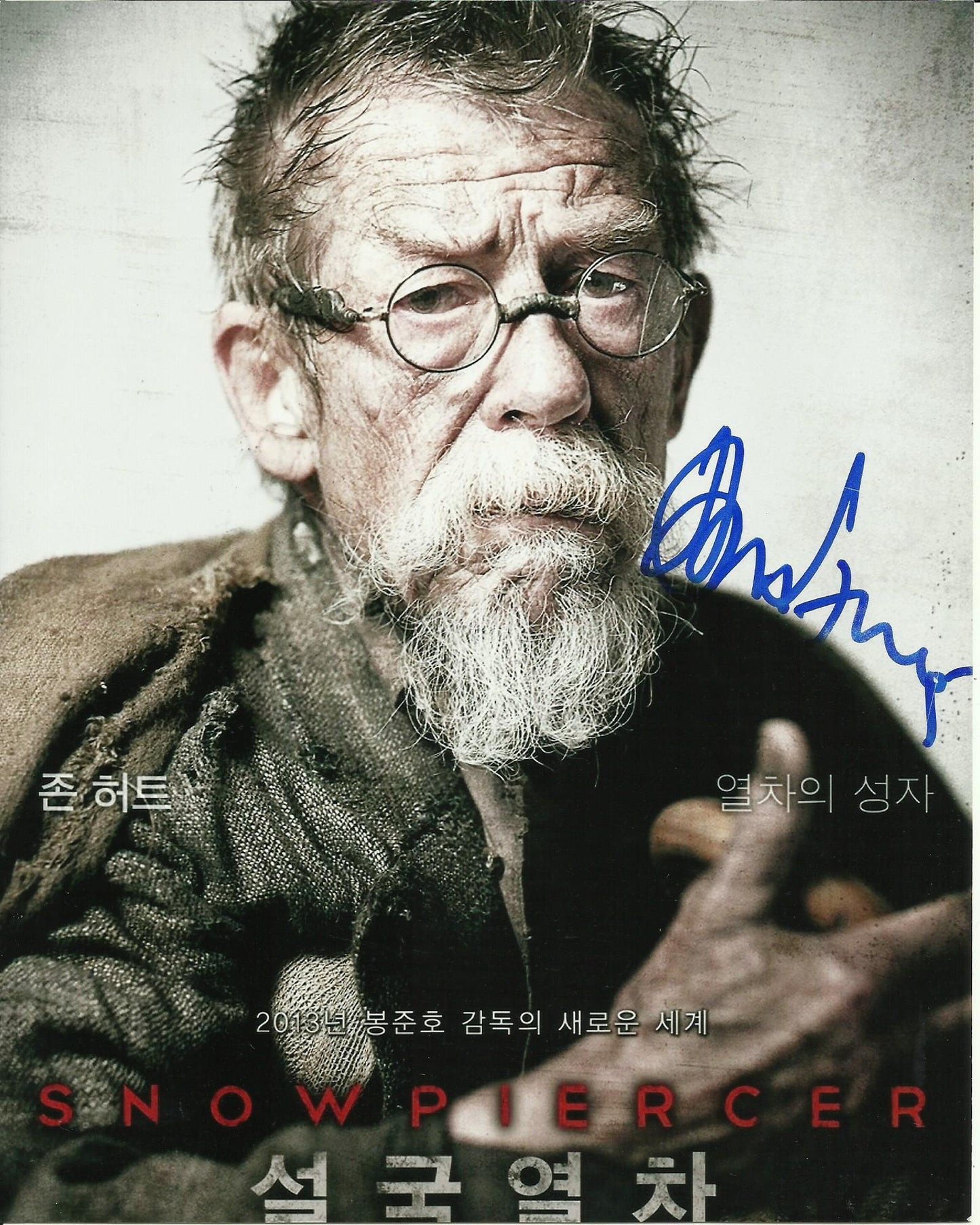 JOHN HURT SIGNED SNOWPIERCER 8X10 PHOTO