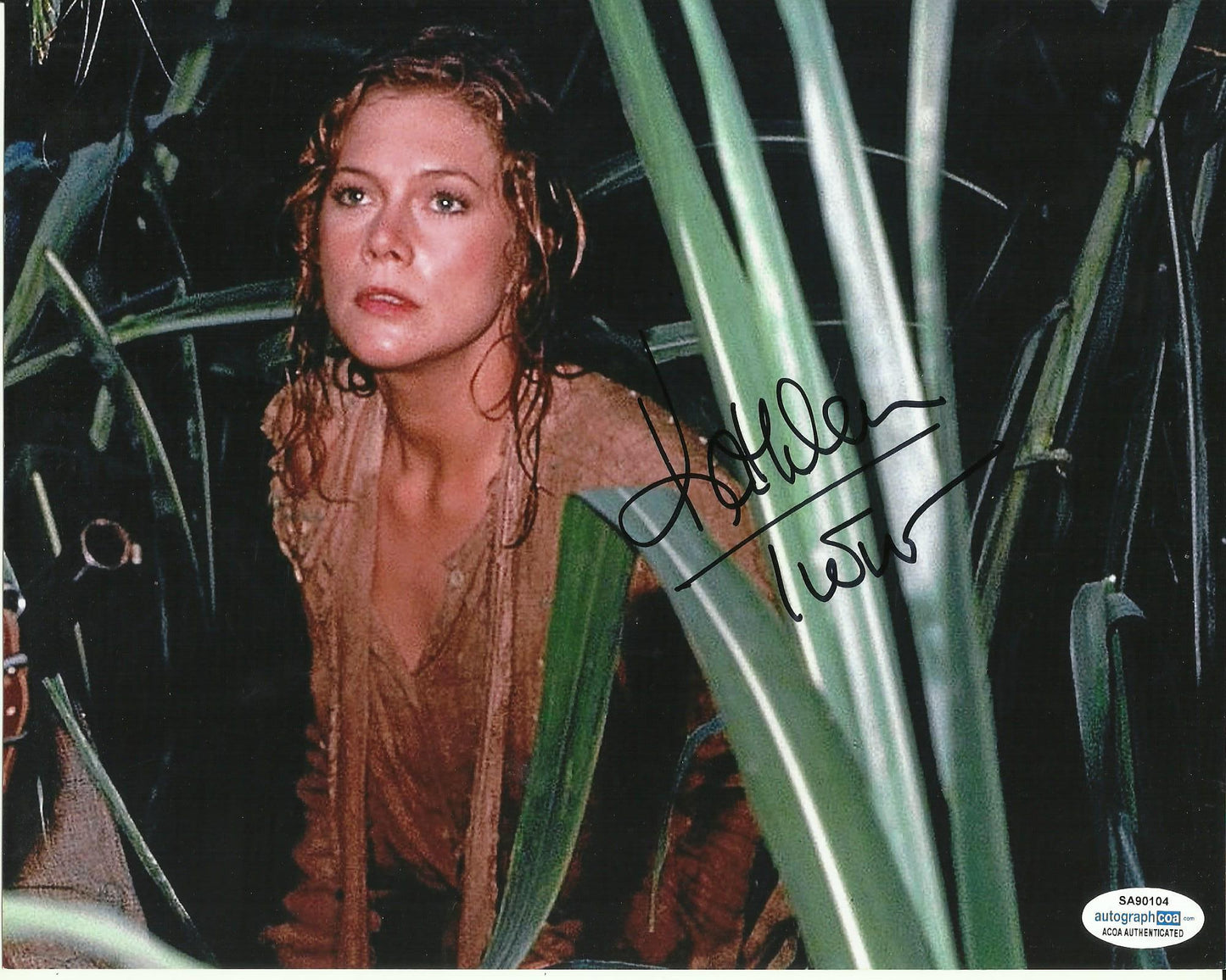 KATHLEEN TURNER SIGNED ROMANCING THE STONE 10X8 PHOTO (3) ALSO ACOA CERTIFIED