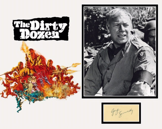 GEORGE KENNEDY SIGNED THE DIRTY DOZEN PHOTO MOUNT UACC REG 242