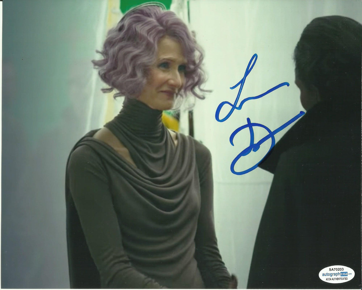 LAURA DERN SIGNED STAR WARS 8X10 PHOTO (4) ALSO ACOA CERTIFIED