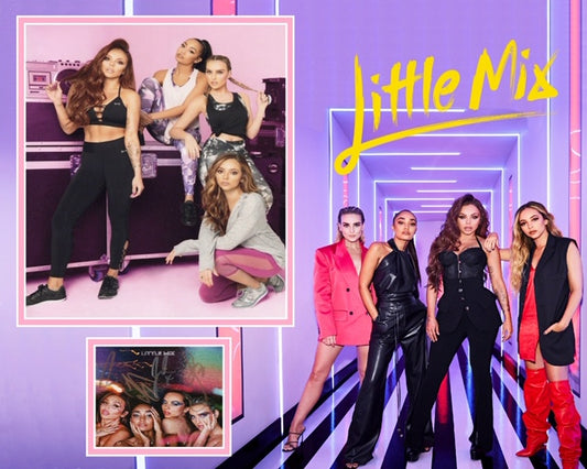LITTLE MIX SIGNED CD PHOTO MOUNT UACC REG 242 (1)