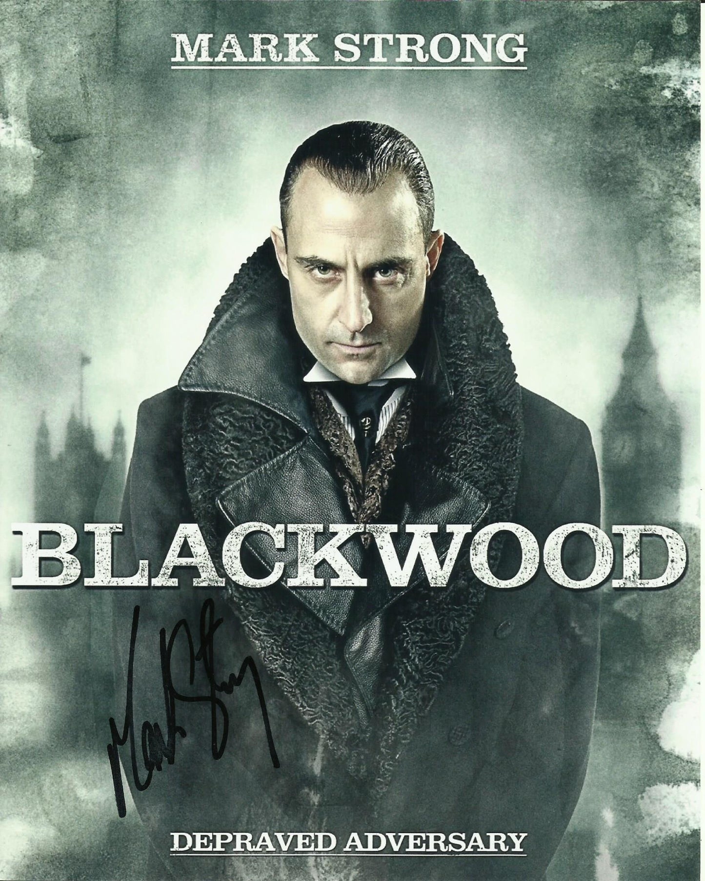 MARK STRONG SIGNED SHERLOCK HOLMES 8X10 PHOTO