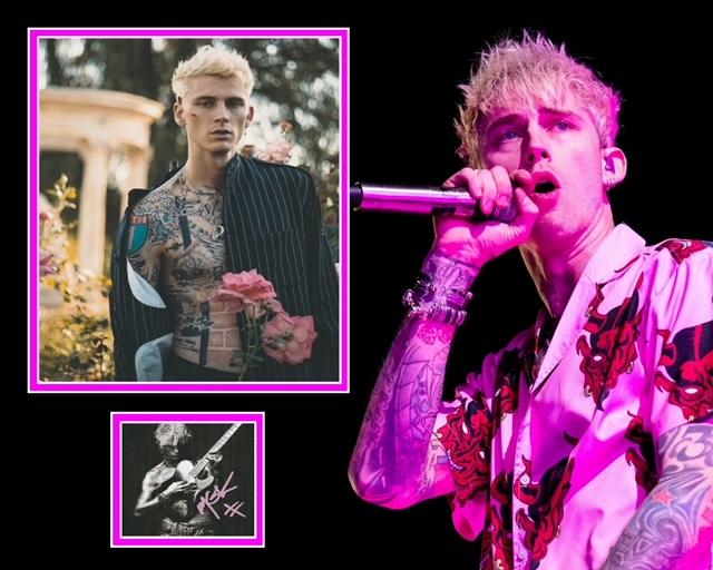 MACHINE GUN KELLY SIGNED PHOTO MOUNT