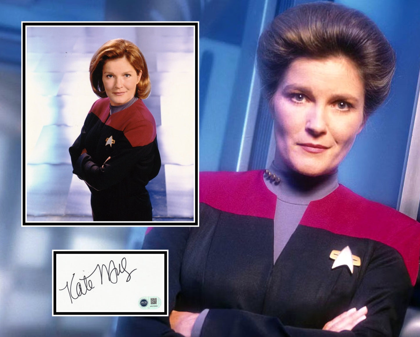 KATE MULGREW SIGNED STAR TREK VOYAGER PHOTO MOUNT ALSO ACG
