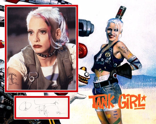 LORI PETTY SIGNED TANK GIRL PHOTO MOUNT UACC REG 242