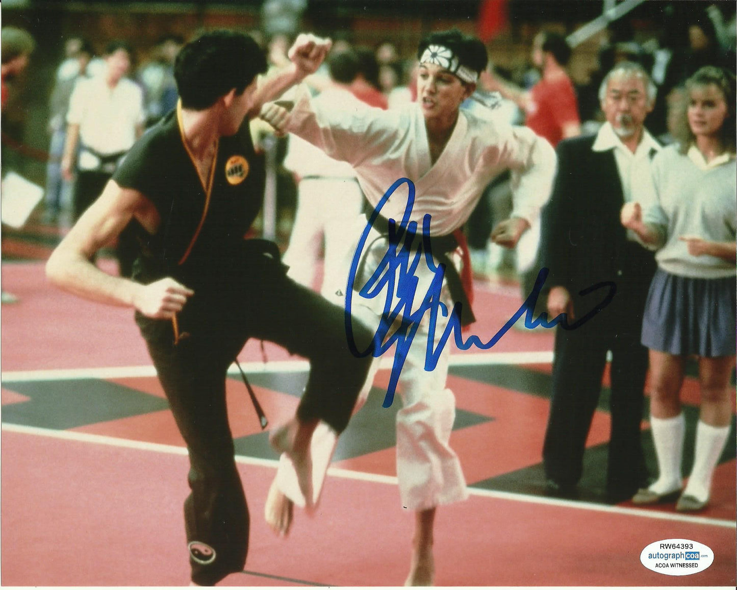 RALPH MACCHIO SIGNED THE KARATE KID 8X10 PHOTO (8) ALSO ACOA CERTIFIED