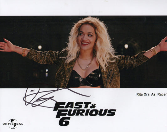 RITA ORA SIGNED FAST AND FURIOUS 10X8 PHOTO (1)