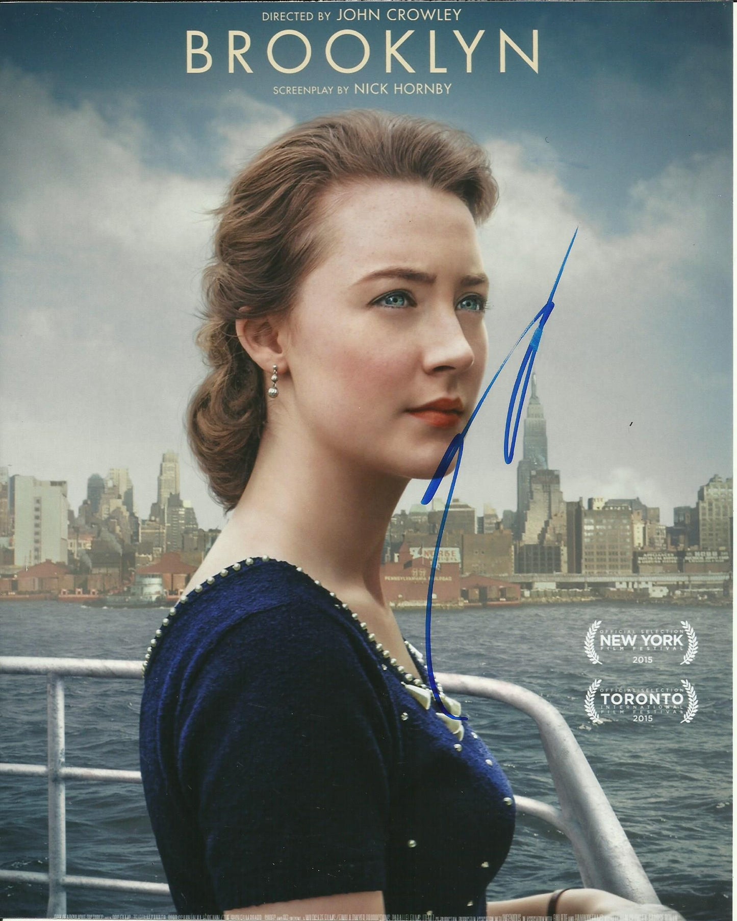 SAOIRSE RONAN SIGNED BROOKLYN 10X8 PHOTO
