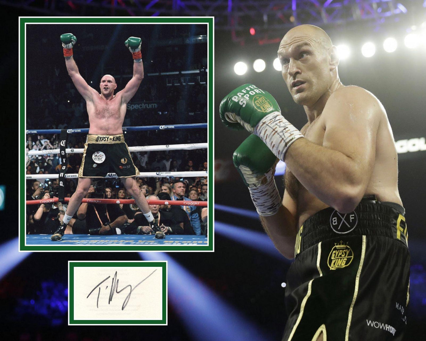 TYSON FURY SIGNED BOXING PHOTO MOUNT