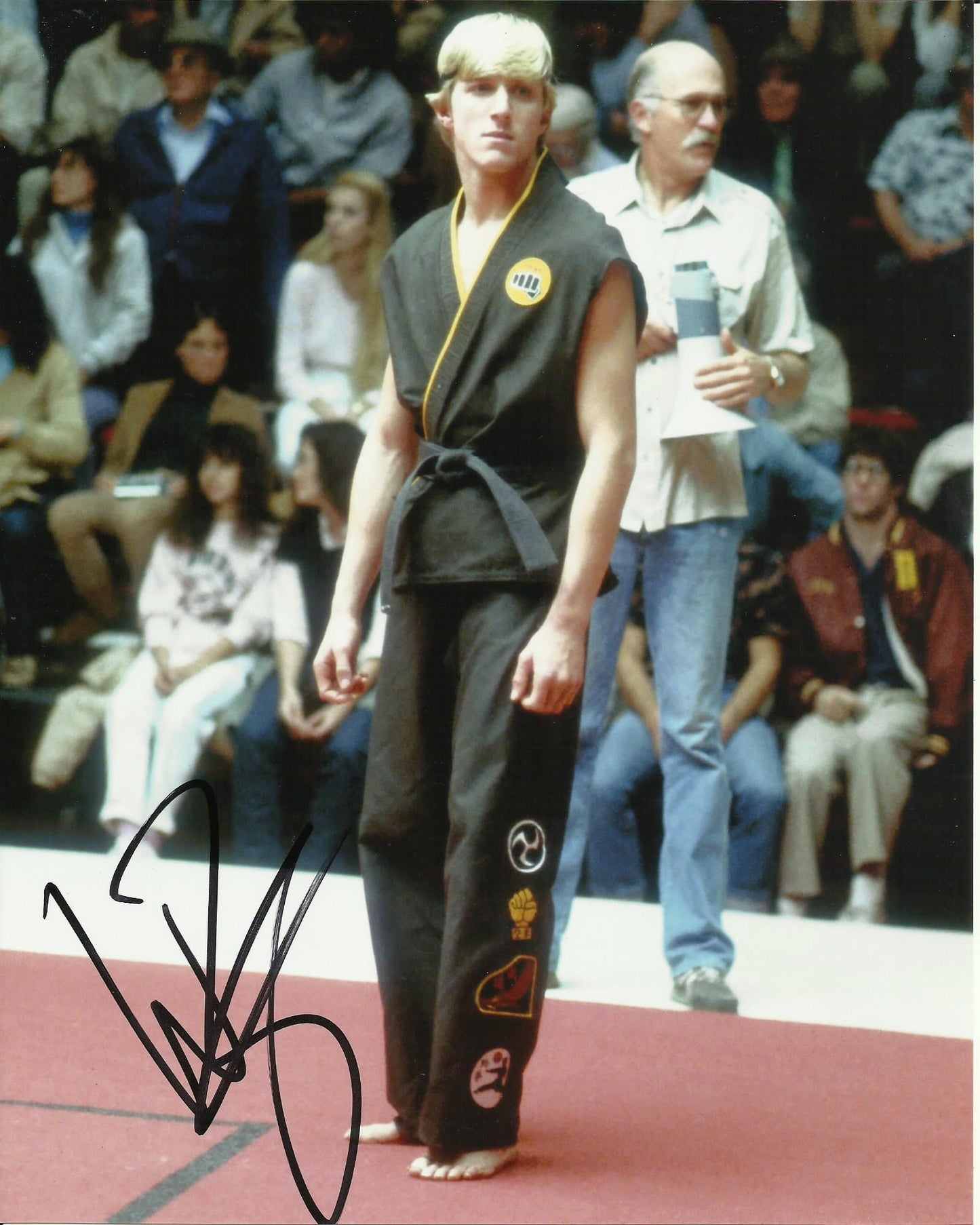 WILLIAM ZABKA SIGNED KARATE KID 8X10 PHOTO