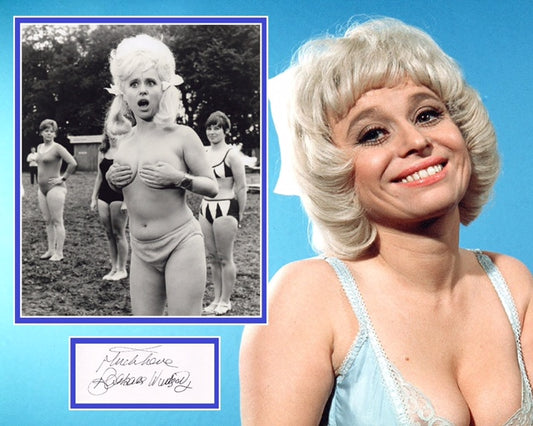 BARBARA WINDSOR SIGNED SEXY CARRY ON PHOTO MOUNT  (1)