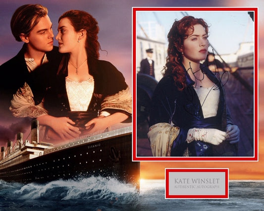 KATE WINSLET SIGNED TITANIC PHOTO MOUNT UACC REG 242(3)