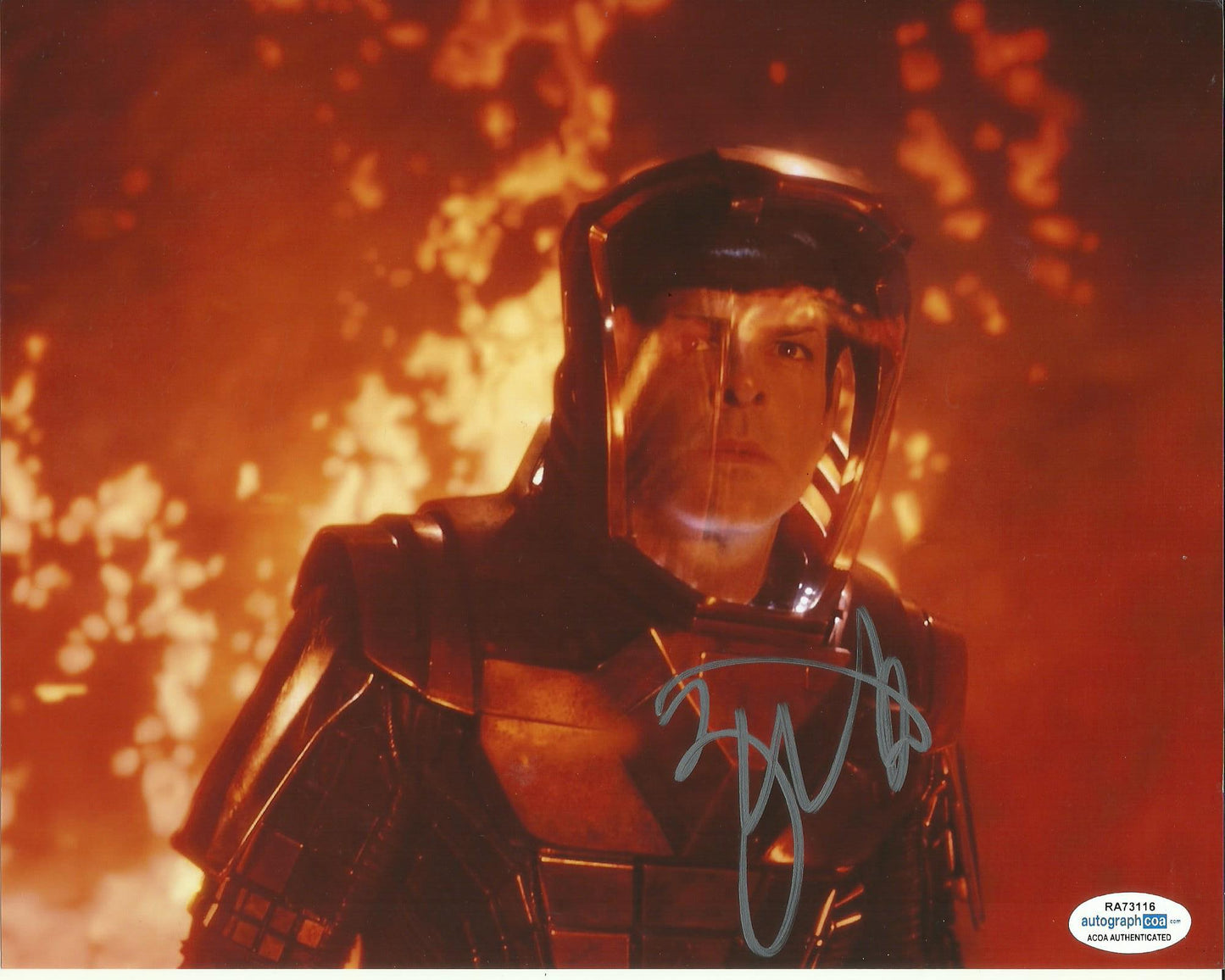 ZACHARY QUINTO SIGNED STAR TREK 8X10 PHOTO (3) ALSO ACOA CERTIFIED