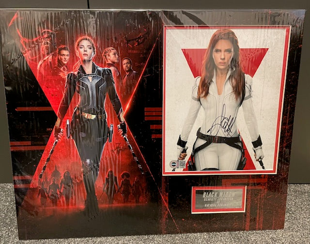 SCARLETT JOHANSSON SIGNED AVENGERS BLACK WIDOW PHOTO MOUNT ALSO SWAU
