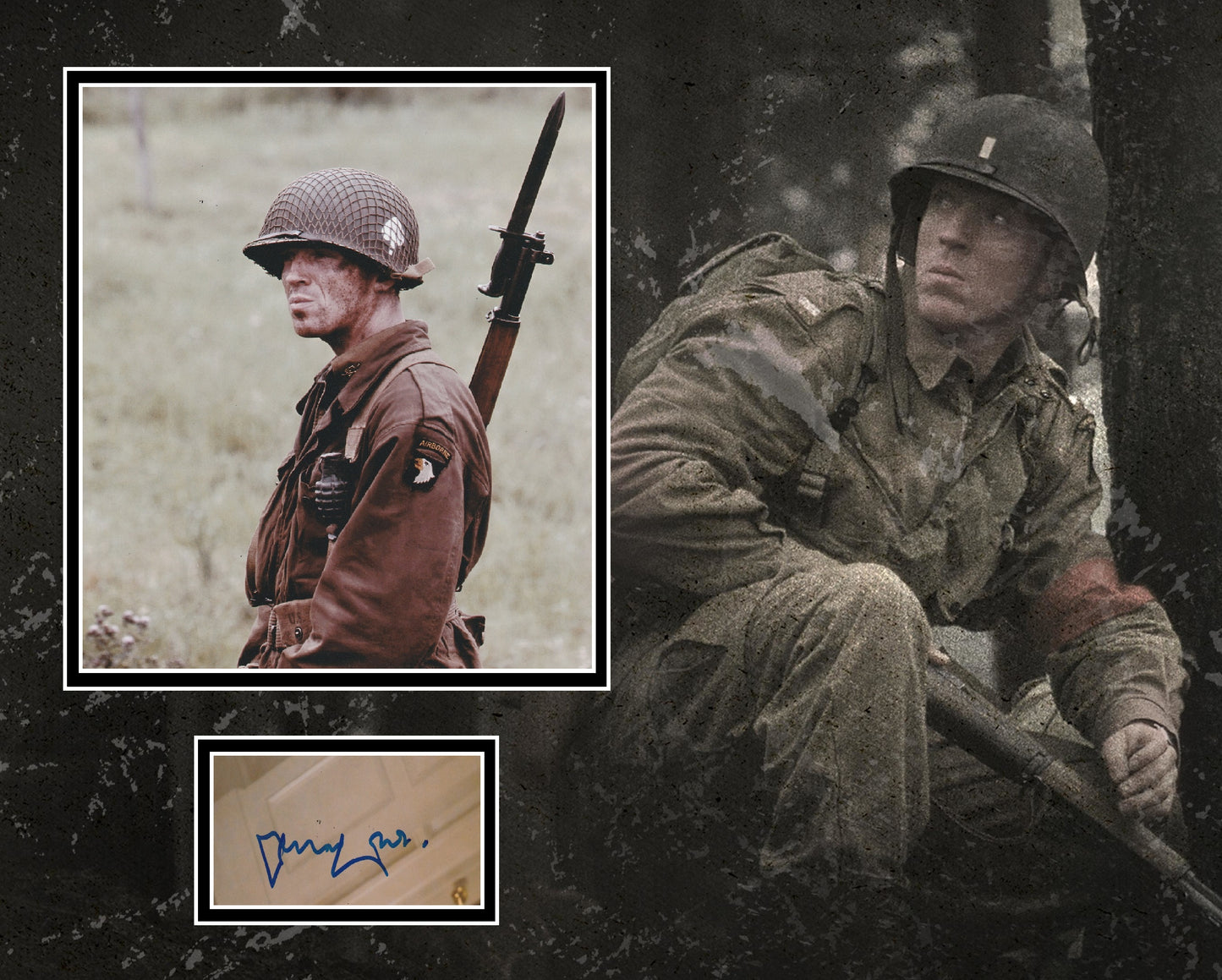 DAMIAN LEWIS SIGNED BAND OF BROTHERS PHOTO MOUNT