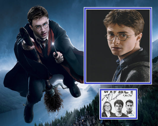 DANIEL RADCLIFFE SIGNED HARRY POTTER PHOTO MOUNT ALSO ACOA (2)