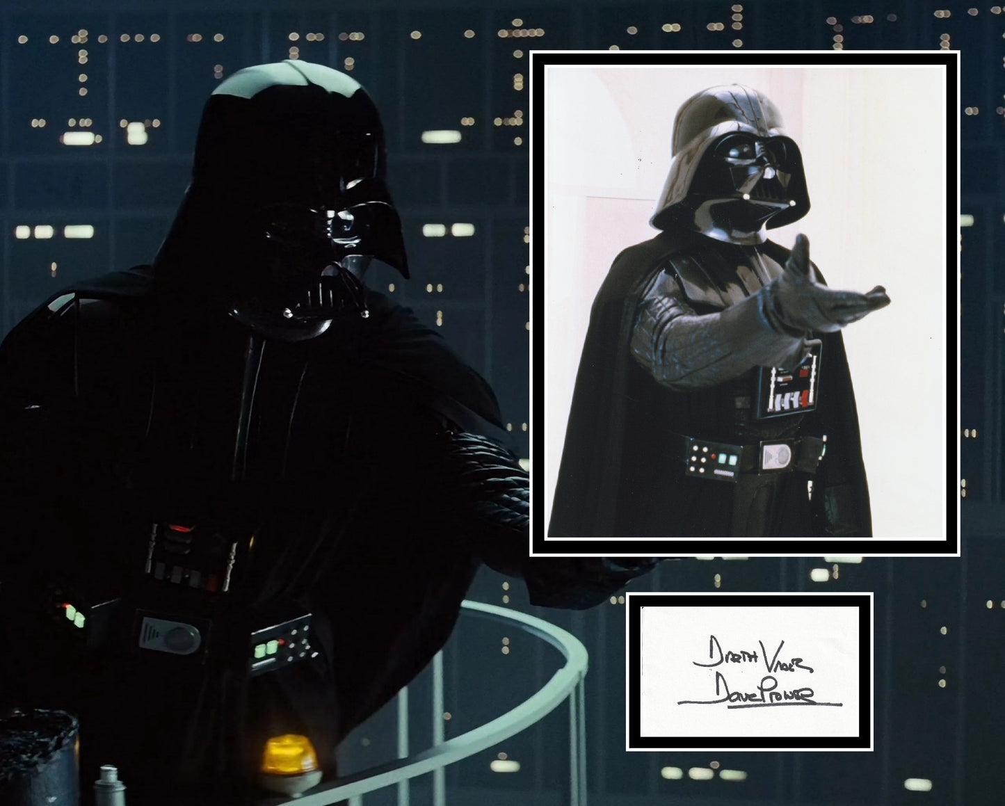 DAVE PROWSE SIGNED STAR WARS PHOTO MOUNT