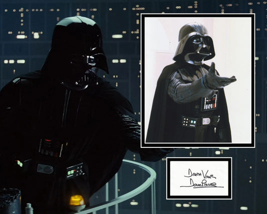 DAVE PROWSE SIGNED STAR WARS PHOTO MOUNT