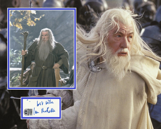 SIR IAN McKELLEN SIGNED LORD OF THE RINGS PHOTO MOUNT ALSO SWAU