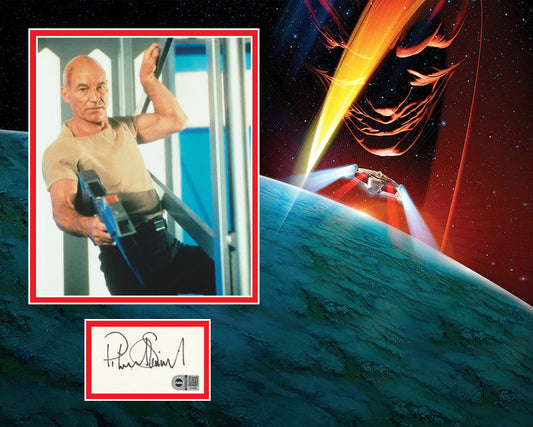 SIR PATRICK STEWART SIGNED STAR TREK PHOTO MOUNT ALSO SWAU