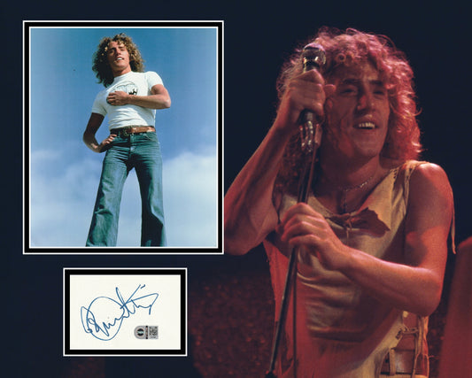 ROGER DALTREY SIGNED THE WHO PHOTO MOUNT ALSO SWAU