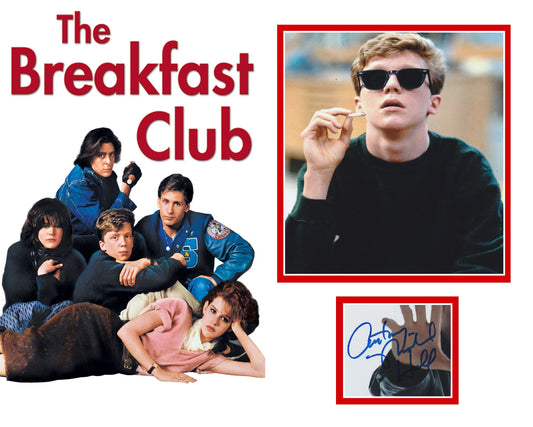 ANTHONY MICHAEL HALL SIGNED THE BREAKFAST CLUB PHOTO MOUNT