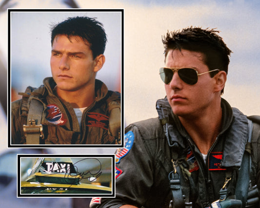 TOM CRUISE SIGNED TOP GUN PHOTO MOUNT