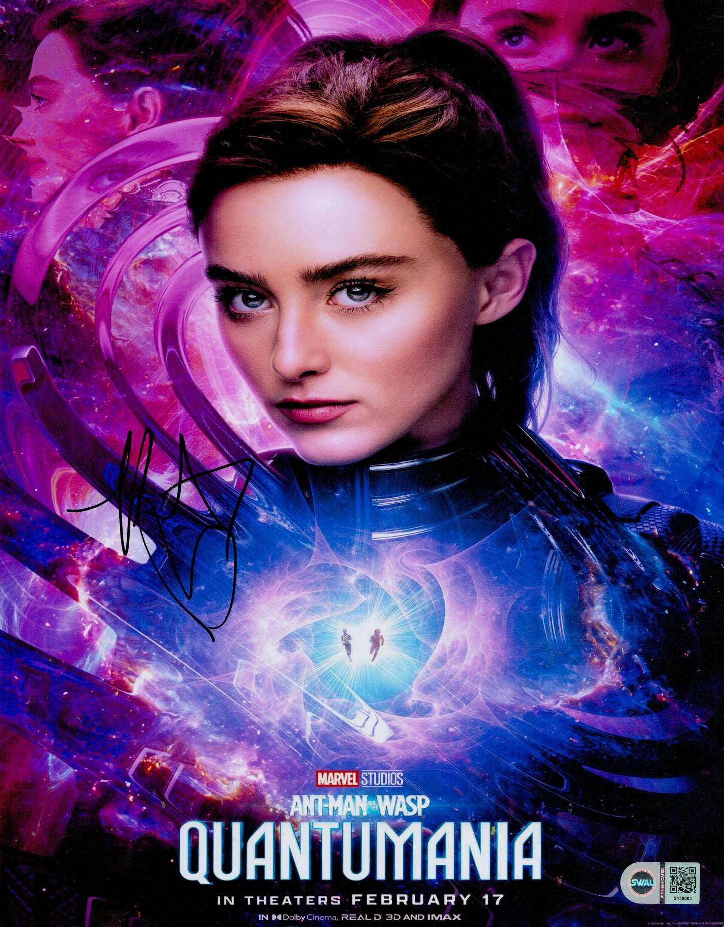 KATHRYN NEWTON SIGNED 14X11 ANT-MAN AND THE WASP PHOTO ALSO SWAU