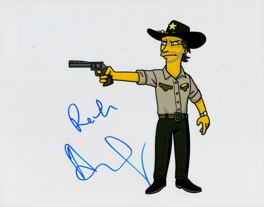 ANDREW LINCOLN SIGNED LARGE 14X11 THE SIMPSONS PHOTO