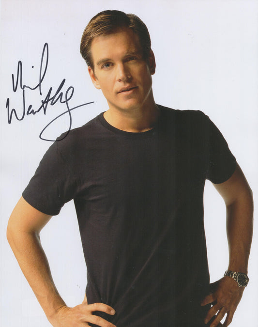 MICHAEL WEATHERLY SIGNED NCIS 14X11 PHOTO
