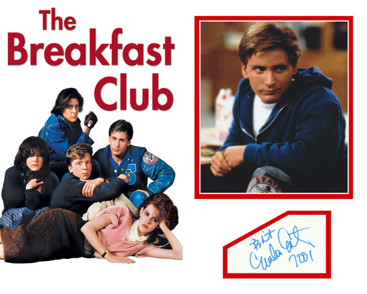 EMILIO ESTEVEZ SIGNED THE BREAKFAST CLUB PHOTO MOUNT