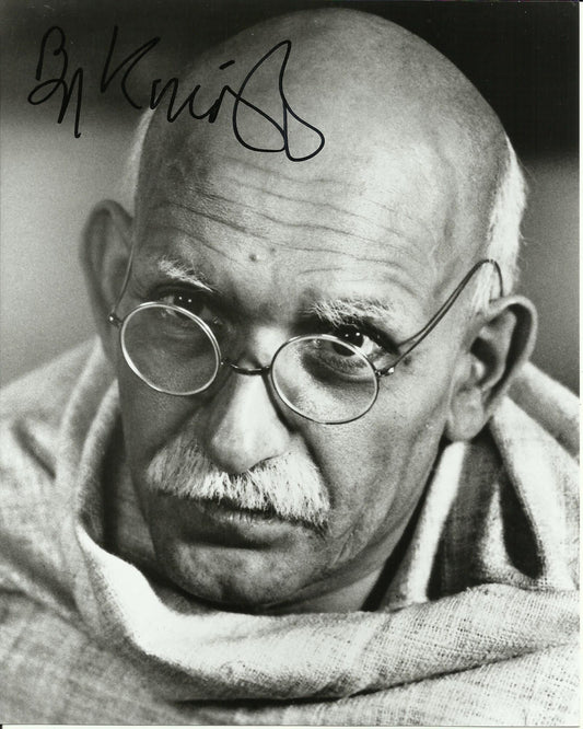 BEN KINGSLEY SIGNED GANDHI 8X10 PHOTO