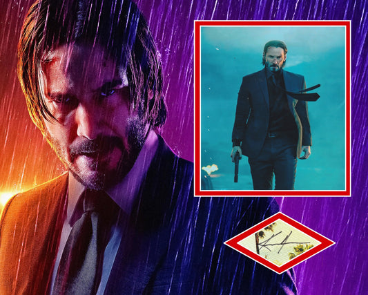 KEANU REEVES SIGNED JOHN WICK PHOTO MOUNT