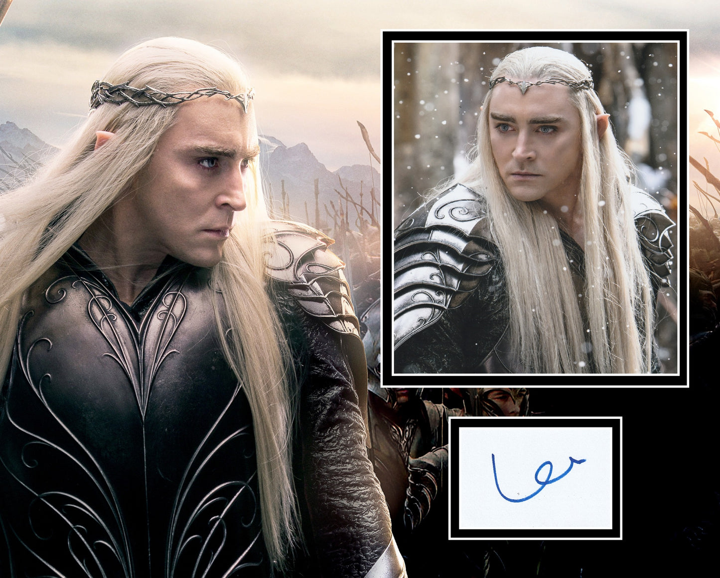 LEE PACE SIGNED THE HOBBIT PHOTO MOUNT