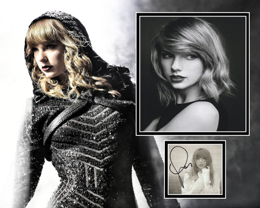 TAYLOR SWIFT SIGNED PHOTO MOUNT (1)