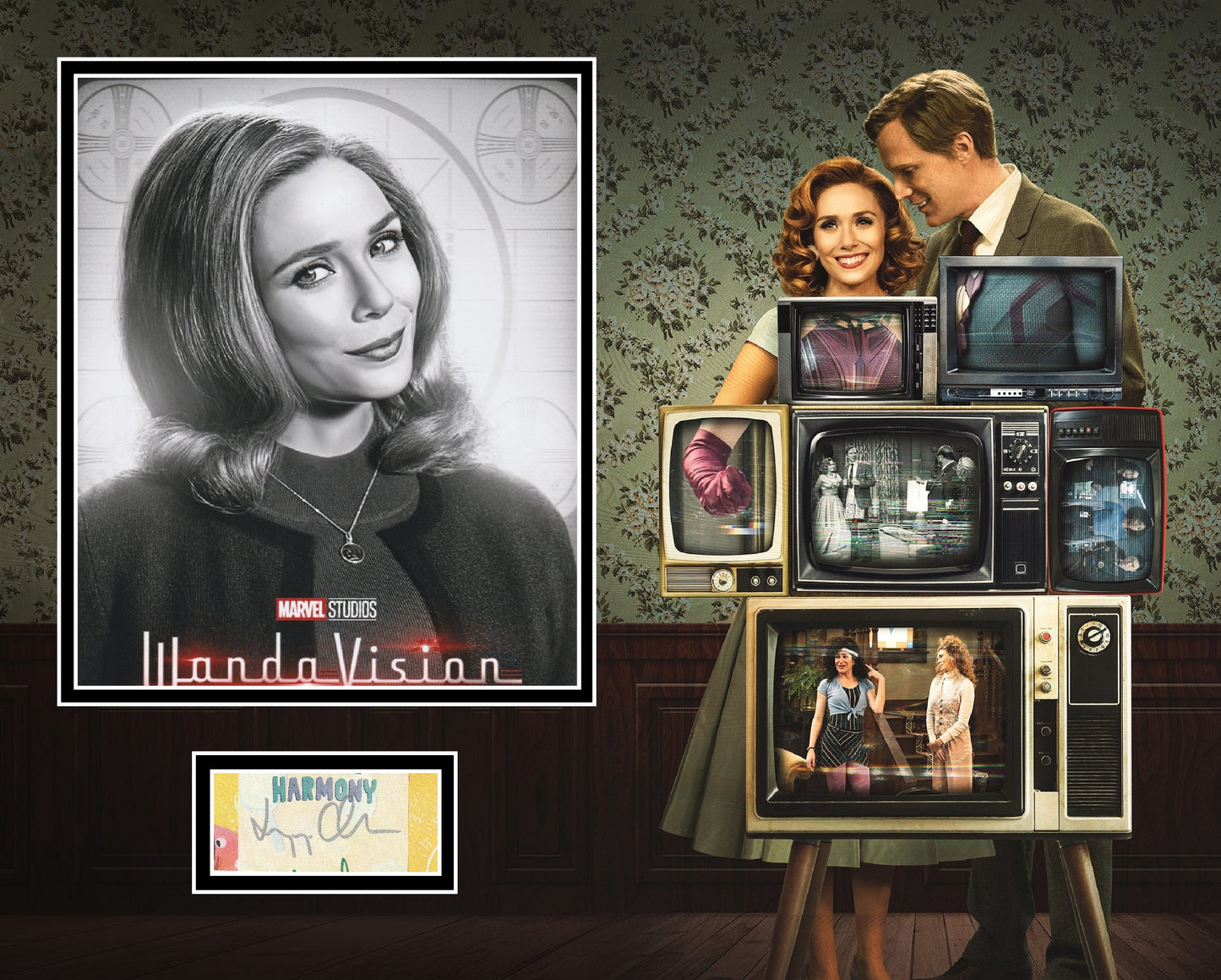 ELIZABETH OLSEN SIGNED WANDAVISION PHOTO MOUNT (2)