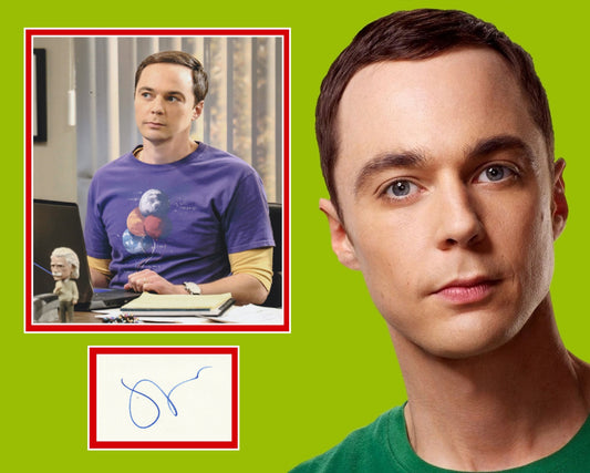 JIM PARSONS SIGNED THE BIG BANG THEORY PHOTO MOUNT