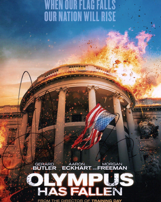 AARON ECKHART SIGNED OLYMPUS HAS FALLEN 8X10 PHOTO
