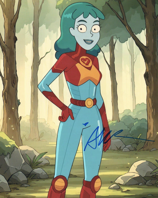 ALISON BRIE SIGNED RICK AND MORTY 10X8 PHOTO (1)