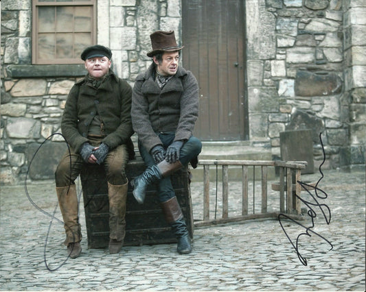 ANDY SERKIS AND SIMON PEGG SIGNED BURKE AND HARE 8X10 PHOTO