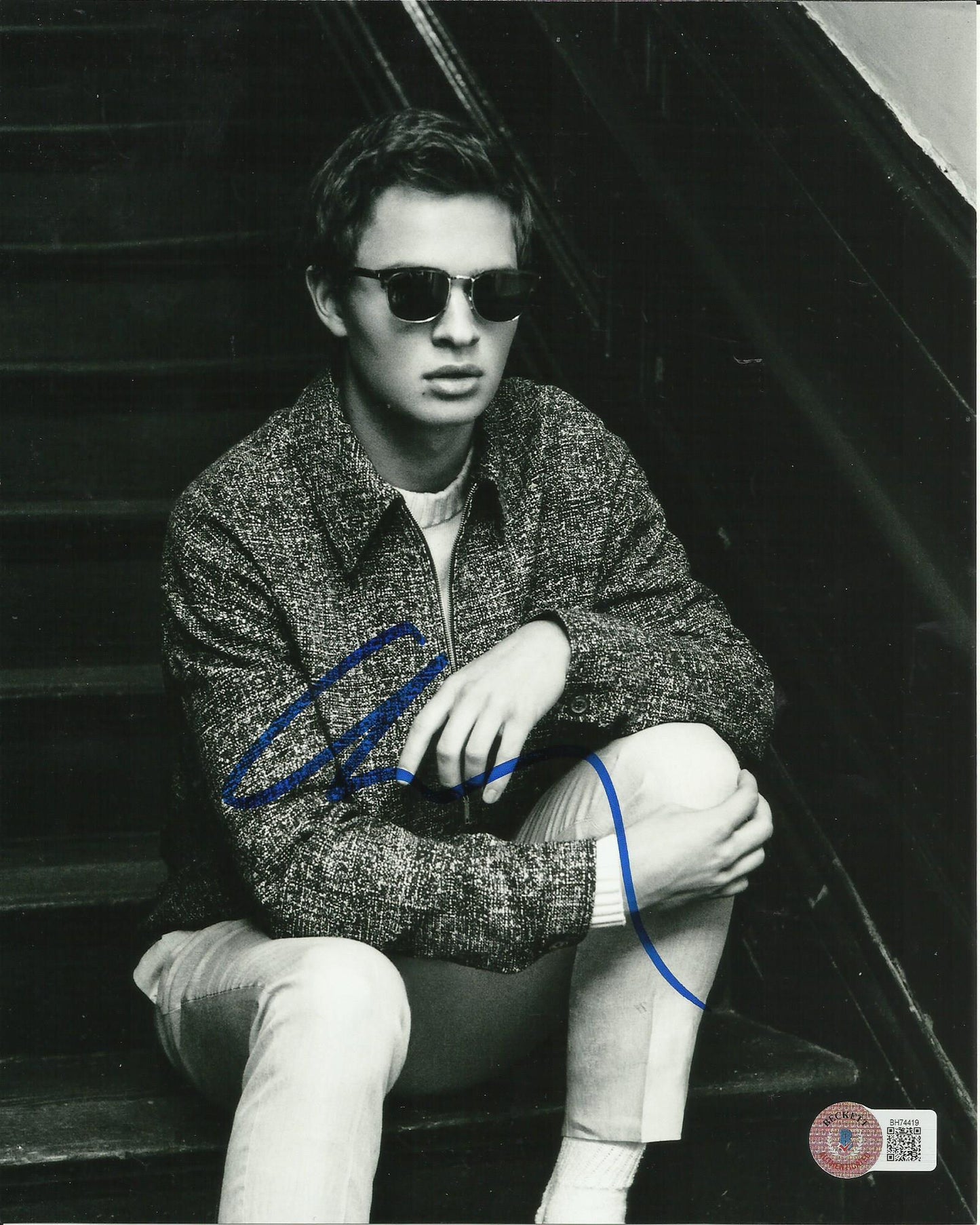 ANSEL ELGORT SIGNED COOL 8X10 PHOTO (3) ALSO BECKETTS COA