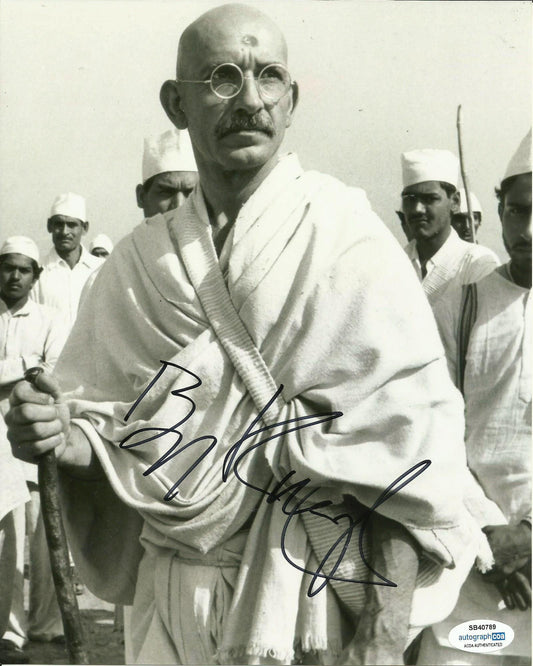 BEN KINGSLEY SIGNED GANDHI 8X10 PHOTO (2) ALSO ACOA